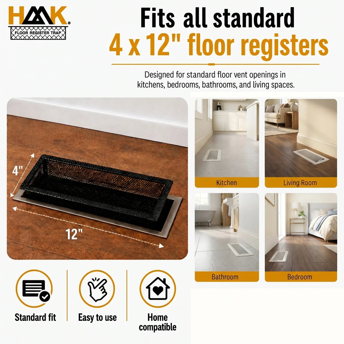 4x12 floor register traps
