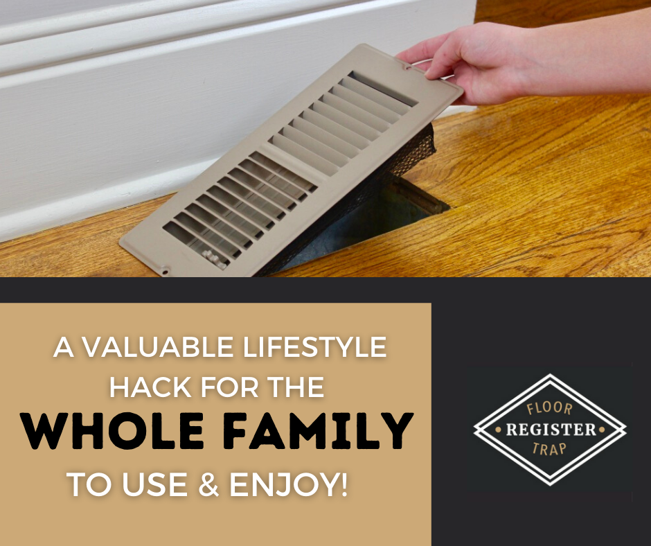 Floor Register Trap 2-Pack | Screen for Home Air Vent Filters (Family Pack - 4 total)